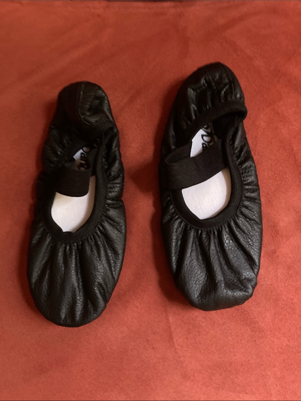 Childrens Black Slip-On Dance Slippers with Elastic Strap So Danca
